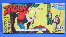 ZAGOR striscia Collana Lampo 2 SECONDA SERIE n. 21 Araldo 1963 ORIGINALE !!