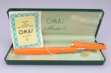 Omas Studio-C Resina-Orange Cartucce Nib "F" Oro 14Kt-585 Made in Italy 1970s