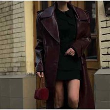 Nuovo trench donna bordeaux