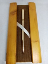 Penna a sfera laminata in oro Lalex anni '90 funzionante