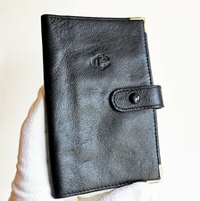 portafogli CORTE dei CONTI agenda portafoglio documento wallet pelle blu vintage