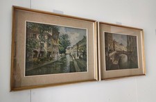 Due dipinti olio masonite - su,