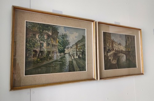 Due dipinti olio - su, masonite