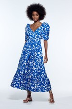 Zara Stampato Popeline Vestito