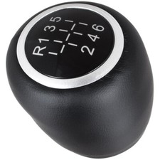 Pomello cambio in pelle nero 6
