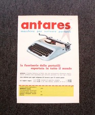 M152- Advertising Pubblicità -1960- ANTARES MACCHINE PER SCRIVERE