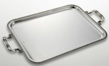 Vassoio rettangolare argentato