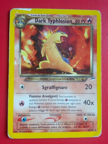 Pokemon card dark typhlosion - card,