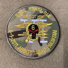 Patch Morale Ricamato SEAL Team 6 Abbottabad US NAVY Forze Speciali Per UBACS