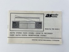 Manuale Radio AS Audio sonic Model No. TBS - 9020/I