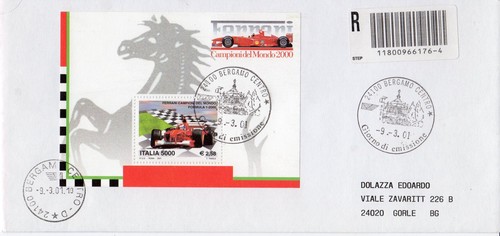 2001 storia postale - 2001, foglietto