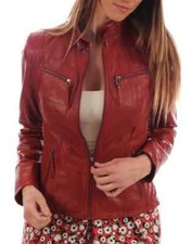 Cool Donna pelle Rossa Giacca