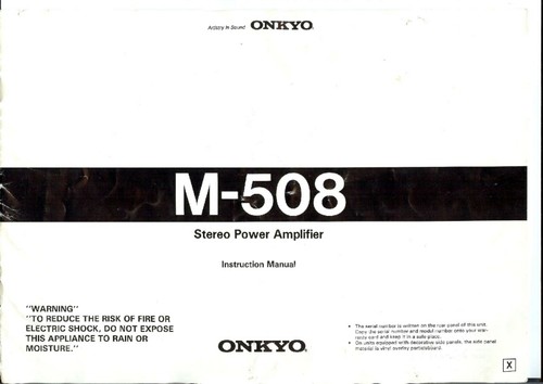 Onkyo 508 amplificatore - m-508,