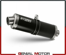 Scarico Storm by Mivv Oval nero inox per Honda Cb 500 X 2017   2020