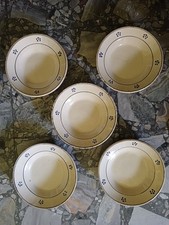 Lotto di n. 5 vecchi piatti in ceramica di Grottaglie