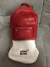 Zaino Montblanc Sartorial Rosso Saffiano Pari Al Nuovo Con Dust Bag