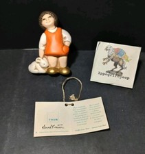 Thun Bambina con coniglio originale serie limitata dipinta a mano con etichetta