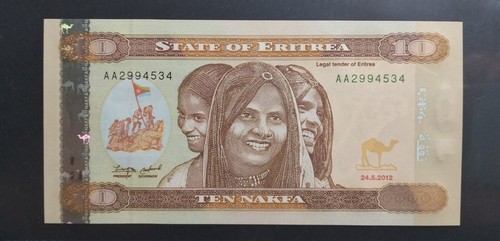 Banconote mondiali eritrea - mondiali, 10