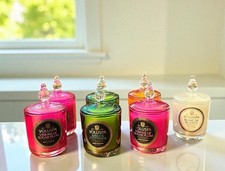 7 Candele Voluspa In Barattolo Con Coperchio Vetro Collezione Vacanze Prugna Abete Bianco LEGGI