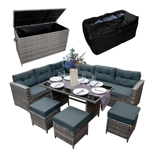 Set rattan angolare jardí - set,