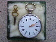 OROLOGIO DA TASCA CILINDRE DIX RUBIS CARICA A CHIAVE CHIAVETTA FUNZIONANTE