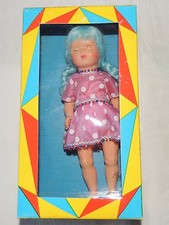 poupée vintage yeux dormeurs Querzola - Made in italy - neuve en boîte