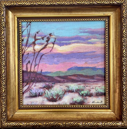 Quadro paesaggio oro deserto