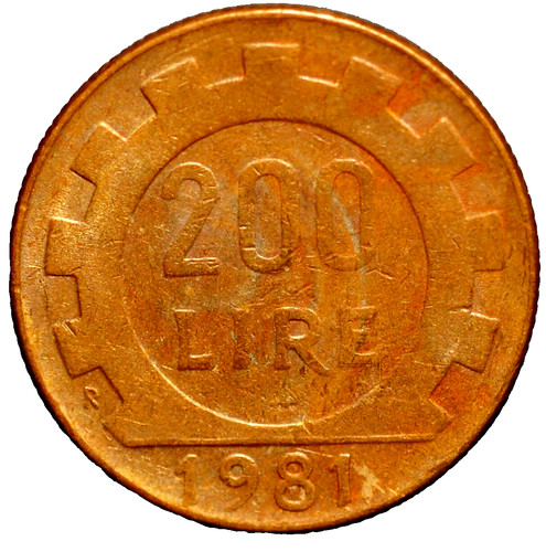Italy 200 lire 1981 105 - lire,