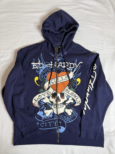 Felpa con cappuccio - blu, ed
