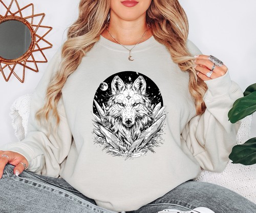 Felpa donna mystic wolf - felpa,