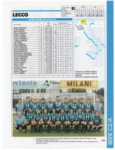 Lecco serie 1993 1994 - lecco,