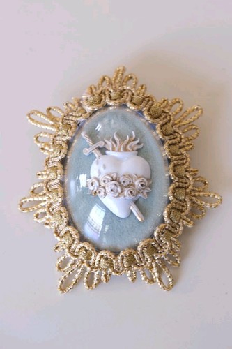 Spilla reliquiario sacro cuore - spilla,
