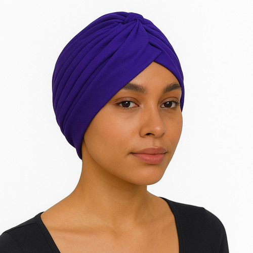 Turbante viola donna unisex