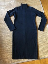 Romeo Gigli 1980s black wool maxi dress size 12 (46) Excellent vintage condition