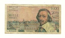 Banconota 1000 Mille Franchi 1955 Francesi