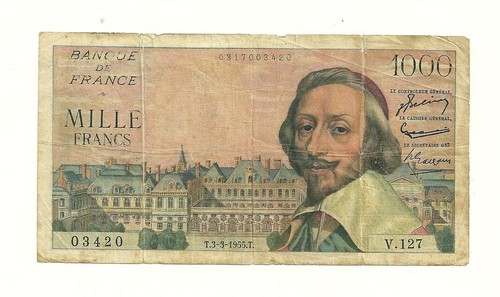 Banconota 1000 mille franchi - banconota,