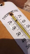 Vecchio termometro smaltato bianco Thermometre Glace molto vecchio