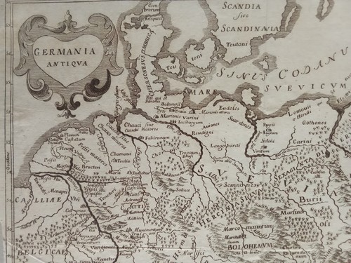 Mappa antica germania antiqua - mappa,