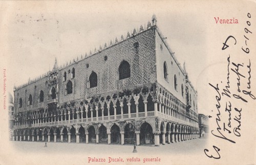 Cartolina venezia palazzo - cartolina, di