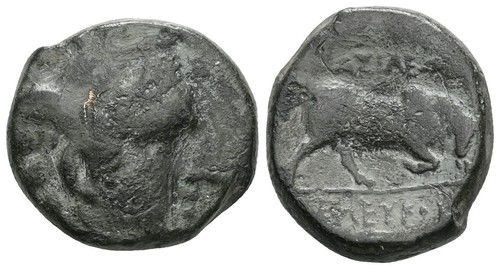 Antica moneta greca bronzo - antica,