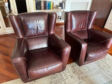 2 Poltrone Baxter In Pelle. Per Ritiro Ad Albino
