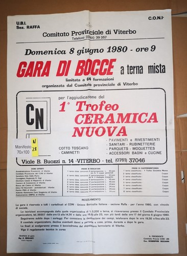 Poster manifesto gara bocce - di,