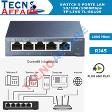 Switch 5 Porte Gigabit 10/100/1000Mbps TP-LINK TL-SG105