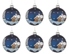 Palle di Natale in Vetro Blu