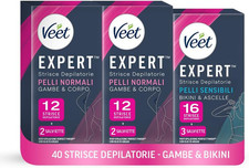 Expert Mix Strisce Depilatorie, Ceretta Gambe E Corpo per Pelli Normali (24 Stri