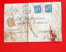 1882 racc. con 3 bolli umberto I° con sigilli in tariffa 30+2x20=70 cent.