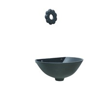 Fontana vasca a muro parete 600 grigio ghisa giardino con rosone fiore