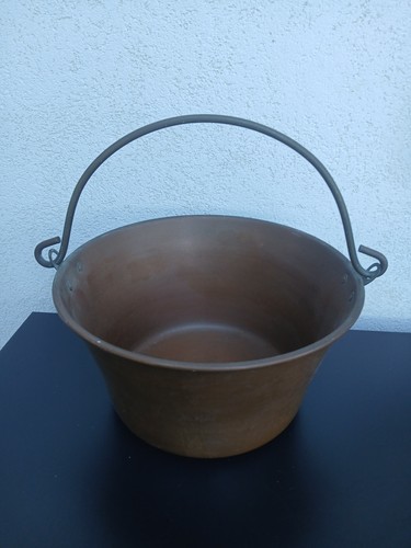 Paiolo antico rame secchio - paiolo,