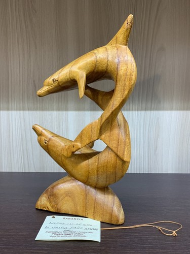 Scultura legno ibiscus - in,