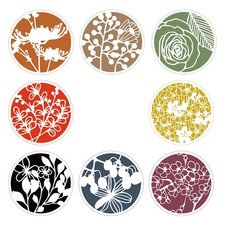  8 pezzi fiori creativi modelli di pittura riutilizzabili in plastica